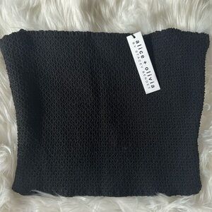NEW Alice + Olivia Black Crop top
